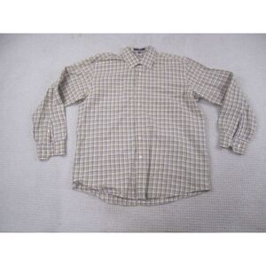 Alan Flusser Shirt Mens Large‎ Multicolor Plaid Designer Casual Button Down
